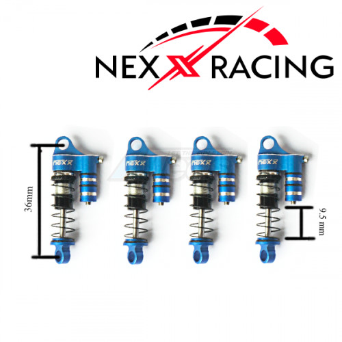 Nexx Racing Axial SCX24 Reservoir Shock (4 pcs) Blue
