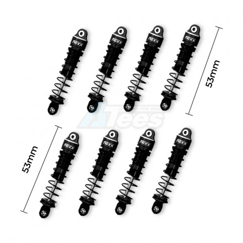 Nexx Racing Hobby Plus 1/18 Terranaut 8x8 53mm Oil shocks (8pcs) for Terranaut 8x8 - Black