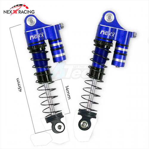 Nexx Racing Axial SCX24 45mm Long Reservoir shocks (4pcs) Blue