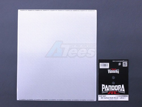 Pandora RC Miscellaneous All 3D Carbon Style Decal (Silver)