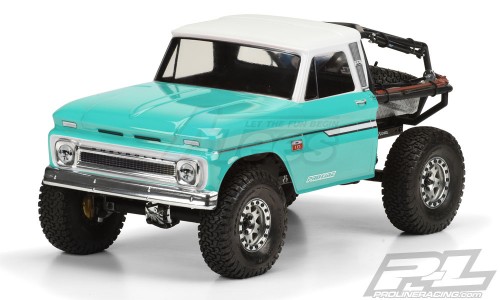 Pro-Line Racing Axial SCX10 1966 Chevrolet C-10 Clear Body (Cab Only) for SCX10 Trail Honcho 12.3 (313mm) Wheelbase