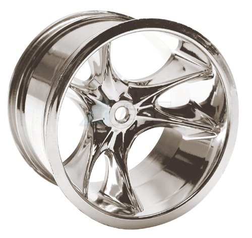 RPM Traxxas E-Maxx Monster Clawz Standard Offset Wheels - Chrome ~tires not included~