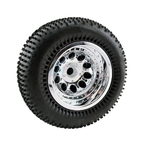 RPM Traxxas Rustler Revolver Rustler & Stampede Chrome Rear Wheels (tires not included)