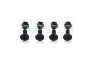 Serpent Serpent S-411 Screw M5x10 + Nut Nylon Black (4+4)