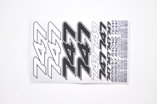 Serpent Serpent S-747 Decal Sheet 747 Black/white (2)