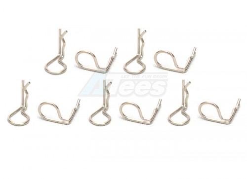Speedmind Miscellaneous All Mini Heavy Duty Bent Body Clips For 1/18 (10) Silver