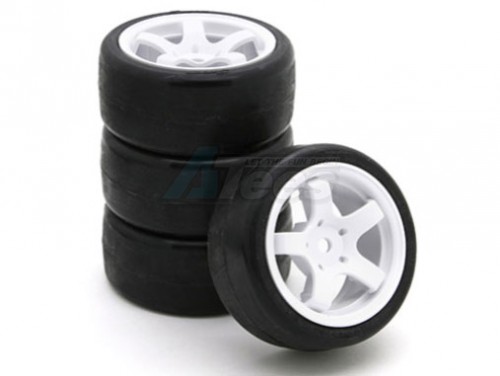 Sweep Racing Miscellaneous All 1/10 Mini Car Rubber Tire Inserts & Wheel 40Deg (4 Tires With Wheel And Inserts)