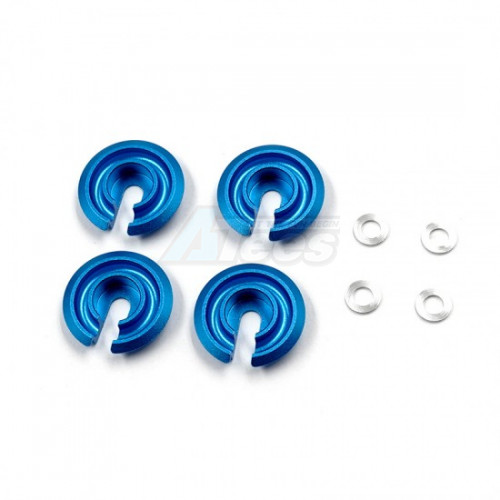 Tamiya Miscellaneous All Lo-Mount Aluminum Retainers For Large Diameter Springs (4)