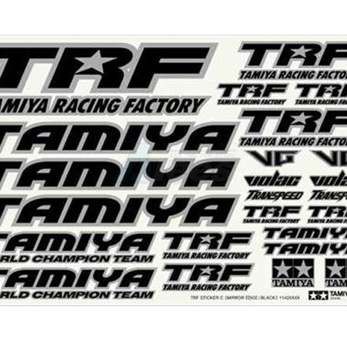 Tamiya Miscellaneous All TRF Sticker C MirrorBorder/Blk