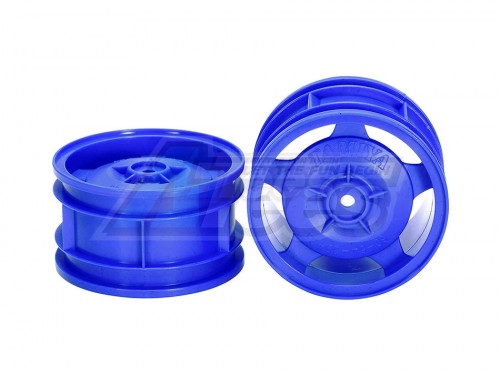 Tamiya Miscellaneous All Star Dish 4WD Rear Off-road Buggy Wheels 2Pcs Blue
