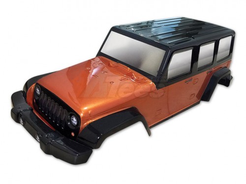 Team C Miscellaneous All Clear Wrangler Rubicon 4-Door 1/10 Rock Crawler Body For 313mm Chassis