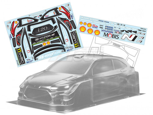 Team C Miscellaneous All 1/10 i20 WRC Width 190mm Body w/ Sticker
