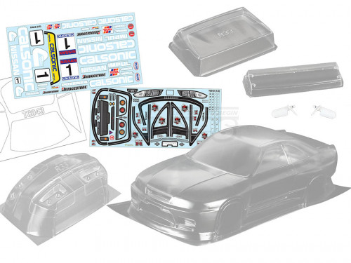 Team C Miscellaneous All 1/10 Nissan GTR R33 (190MM) w/ Calsonic Sticker