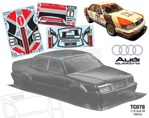 Team C Miscellaneous All 1/10 Audi V8 (190MM) w/ 2 Sticker