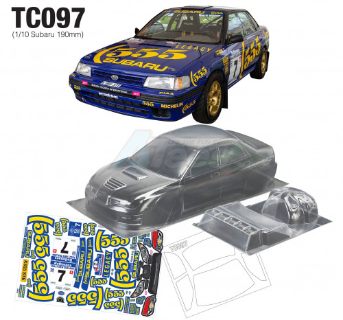 Team C Miscellaneous All 1/10 Impreza WRC 190mm Body w/ 555 Sticker