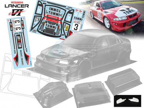 Team C Miscellaneous All 1/10 Mitsubishi Lancer Evolution 6 (190mm) w/ 3 Sticker