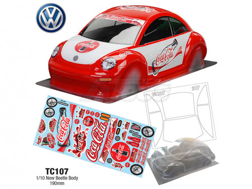 Team C Miscellaneous All 1/10 New Beetle Body 190mm w/ Coca-Cola Sticker