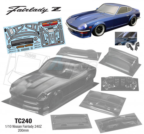 Team C Miscellaneous All 1/10 Nissan Fairlady 240Z 200mm Body with Sticker