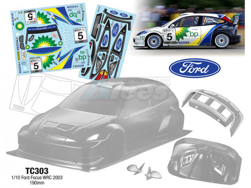 Team C Miscellaneous All 1/10 Ford Focus WRC 2003 190mm w/ BP Sticker
