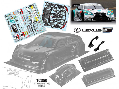 Team C Miscellaneous All 1/10 Lexus GT500 w/ 36 Sticker