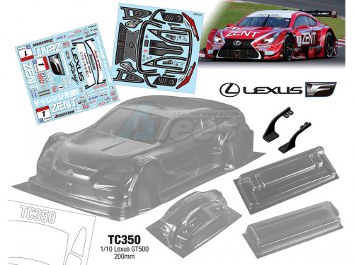 Team C Miscellaneous All 1/10 Lexus GT500 w/ Zent Sticker