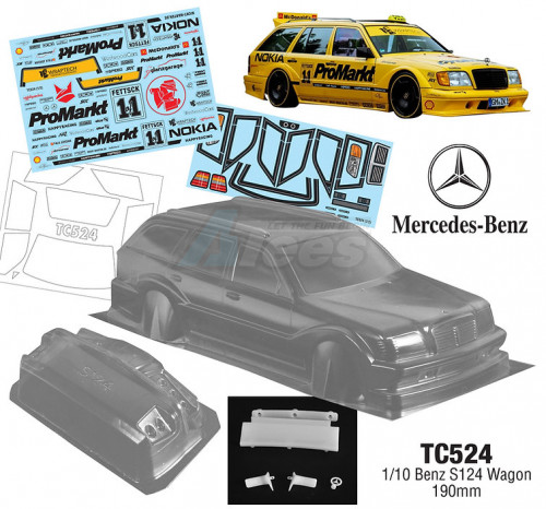 Team C Miscellaneous All 1/10 Benz S124 Wagon 190mm