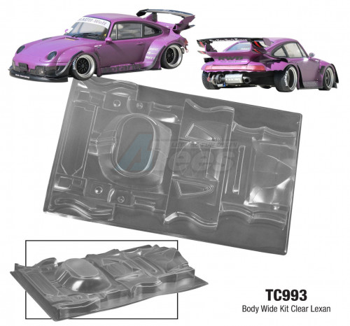 Team C Miscellaneous All TC993 Body Wide Kit Clear Lexan