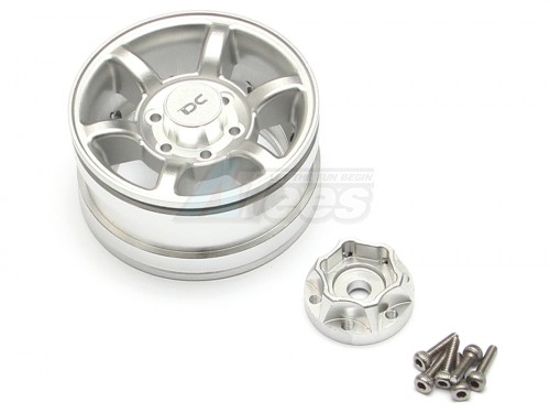 Team DC Miscellaneous All 1.55 Beadlock Wheels 1pc (Silver)
