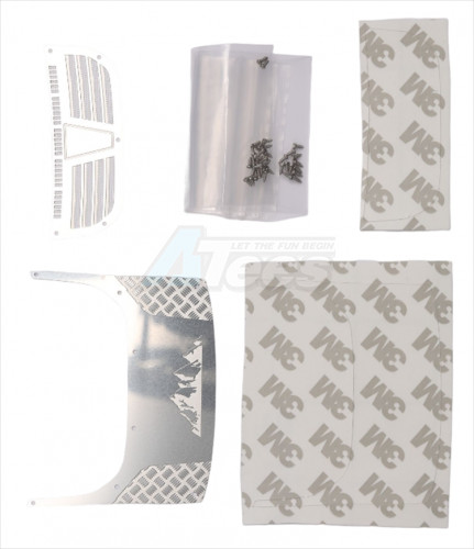 Team DC Traxxas TRX-4M Ford Bronco Middle Trim Panel Plate Of Engine Cover Silver