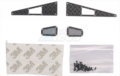 Team DC Traxxas TRX-4M Land Rover Defender Stainless Steel Decorative Plate Of Engine Cover Black