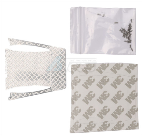 Team DC Traxxas TRX-4M Land Rover Defender Metal Middle Trim Plate Of Engine Cover Silver