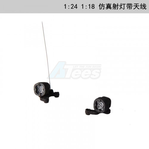 Team DC Traxxas TRX-4M Front Side Square Spot Light With Antenna