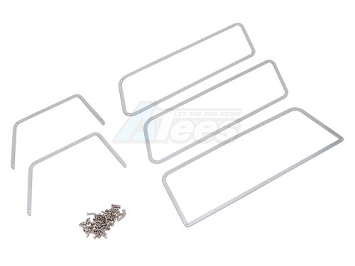 Team DC Traxxas TRX-4 1:10 Metal Stainless Steel Car Window Border Frame For Traxxas TRX4 Ford Bronco DJC-9155 (1Kit) Silver