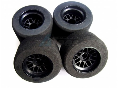 Team Powers Miscellaneous All 1:10 F1 Foam Tire for Front Yellow Dot Firm (2pcs)