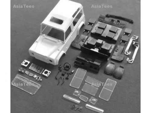 Team Raffee Co. Miscellaneous All Defender D90 1/10 Hard Plastic Body Kit W/ Interior