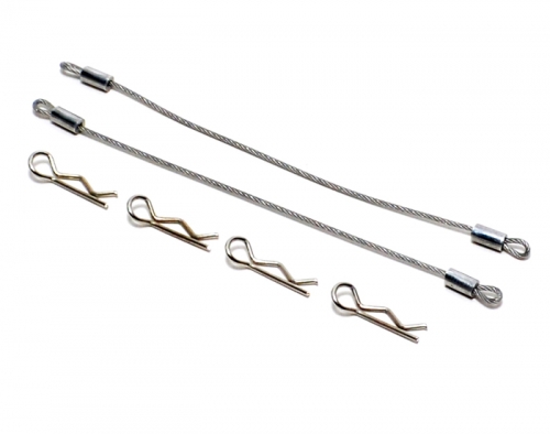 Team Raffee Co. Miscellaneous All 100MM Body Clip Retainer(2) W/ 4 Body Clips For 1/10 Car Gun Metal