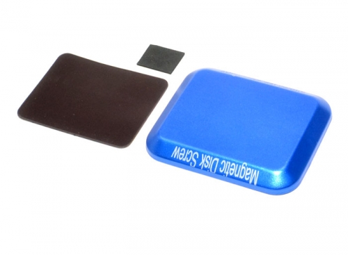 Team Raffee Co. Miscellaneous All Aluminum Screw Tray With Magnetic Pad For RC Car (108MM X88MM) Dark Blue