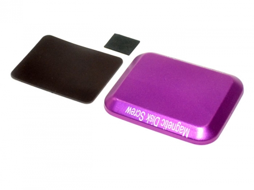 Team Raffee Co. Miscellaneous All Aluminum Screw Tray With Magnetic Pad For RC Car (108MM X88MM) Purple