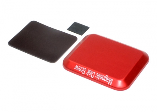 Team Raffee Co. Miscellaneous All Aluminum Screw Tray With Magnetic Pad For RC Car (108MM X88MM) Red