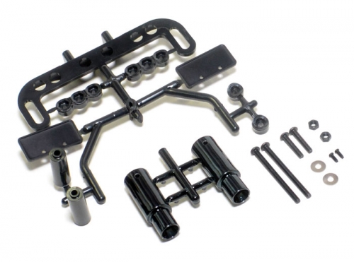 Team Raffee Co. Miscellaneous All Realistic RC Exhaust Tune Pipe W/Accessories Black