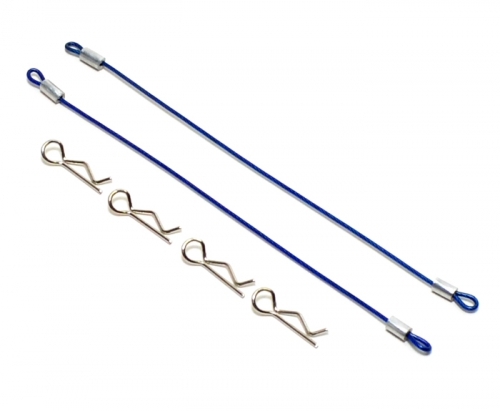 Team Raffee Co. Miscellaneous All 120MM Body Clip Retainer(2) W/ 4 Body Clips For 1/10 Car Blue