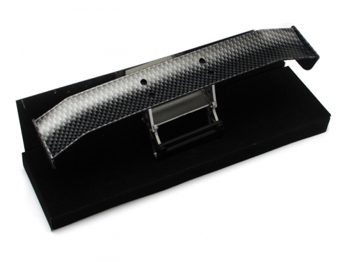 Team Raffee Co. Miscellaneous All 1/10th Scale RC Toy CF Rear Spoiler Wing W/ Stands (#00497)