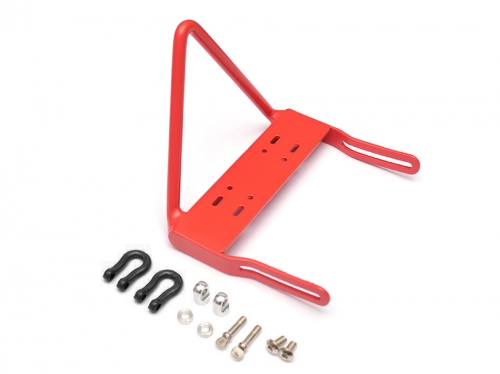 Team Raffee Co. Axial SCX10 Steel Front Bumper B With Towing Hooks - 1 Set Red