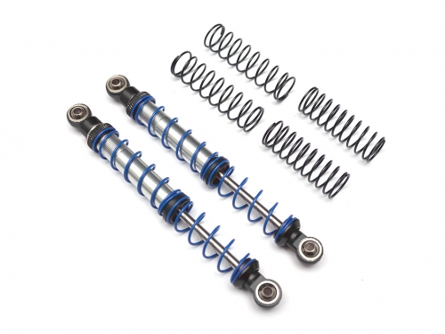 Team Raffee Co. Miscellaneous All Aluminum Double Spring Shocks 100mm (2) for Crawlers Black