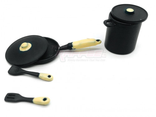 Team Raffee Co. Miscellaneous All Scale Accessories - Kitchen Utensils Black
