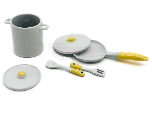 Team Raffee Co. Miscellaneous All Scale Accessories - Kitchen Utensils White