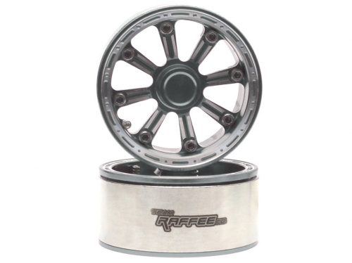 Team Raffee Co. Miscellaneous All Gemini™ 1.9 High Mass Beadlock Aluminum Wheels Spoke-8 (2) Gun Metal