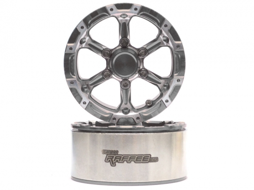 Team Raffee Co. Miscellaneous All Gemini™ 1.9 High Mass Beadlock Aluminum Wheels Spoke-6 (2) Gun Metal