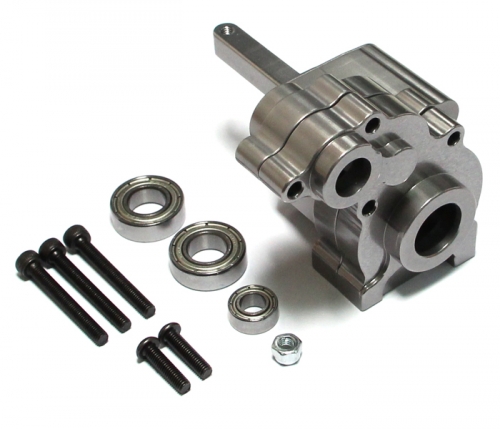 Team Raffee Co. Axial Wraith Aluminum Transmission Case - 1 Pc Gun Metal