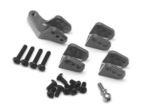 Team Raffee Co. Redcat Gen8 Scout II Aluminum Link Mounts Set Gun Metal
